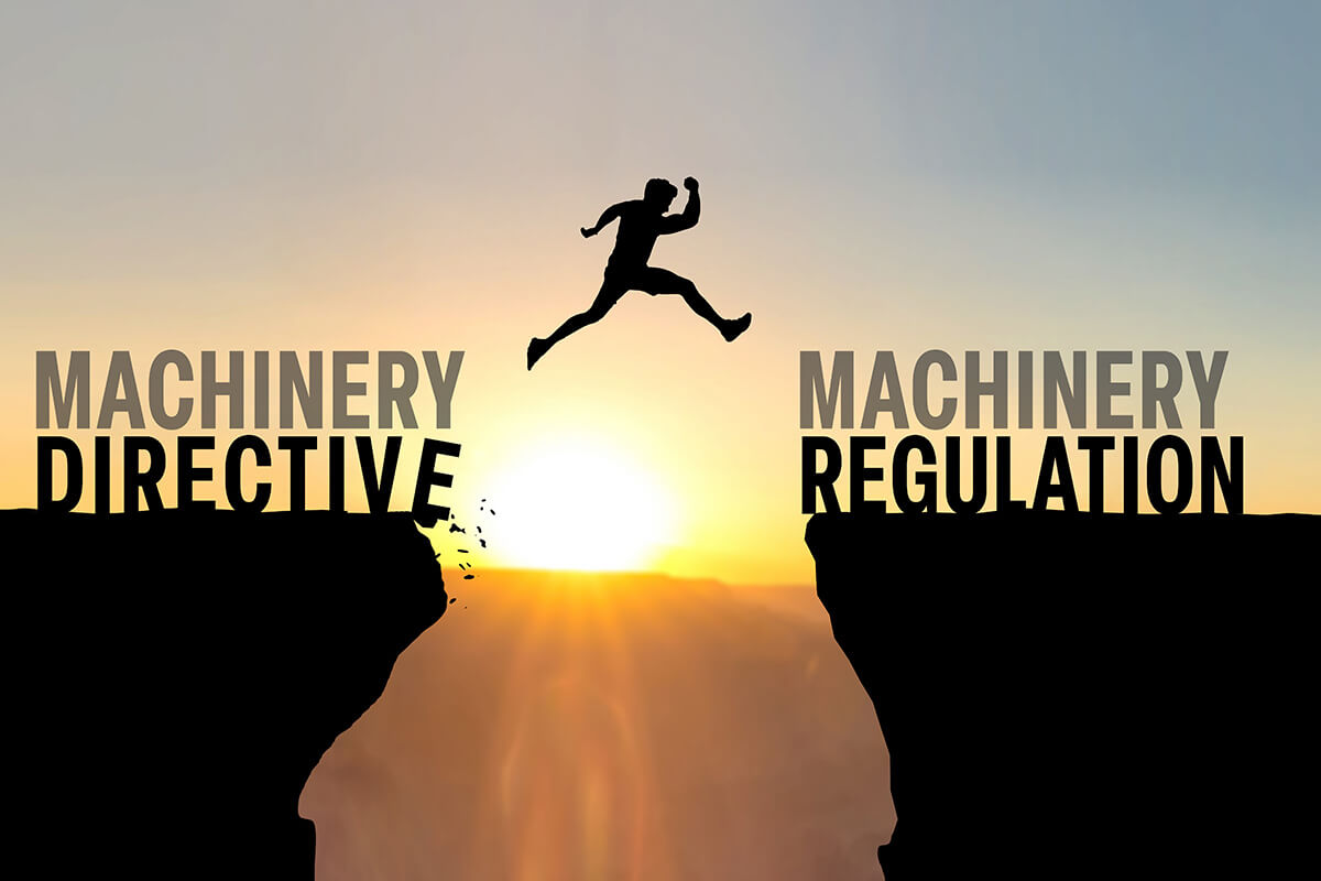 Illustration of a jump from machinery directive to the machinery regulation