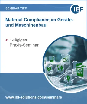 Titelbild des Seminars "Material Compliance im Geräte-und Maschinenbau"