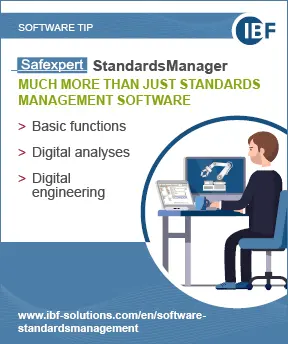Advertisement for the Safexpert StandardsManager