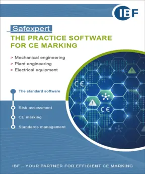 Picture advertisement Safexpert the practice software for CE marking